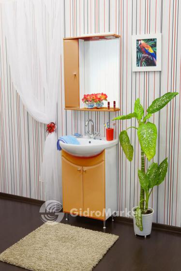 Фото товара Комплект мебели для ванной Sanflor Юна 55 апельсиновый