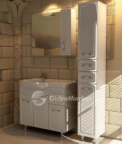 Фото товара Мебель для ванной АСБ Мебель Астра НСВ Декор 90 белый