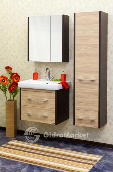 Фото товара Комплект мебели для ванной Sanflor Ларго 2 70 венге/швейцарский вяз