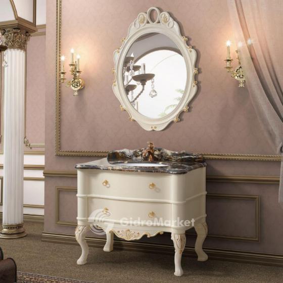 Фото товара Мебель для ванной Tessoro Viana ивори с золотом