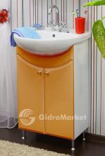 Фото товара Комплект мебели для ванной Sanflor Юна 55 апельсиновый