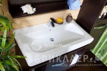Фото товара Комплект мебели для ванной Бриклаер Куба 90 (венге)