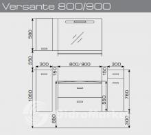 Фото товара Мебель для ванной Valente Versante 900