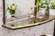 Фото товара Комплект мебели для ванной Sanflor Адель 55 венге/патина золото