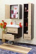 Фото товара Комплект мебели для ванной Sanflor Ларго 2 60 венге/швейцарский вяз