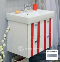 Фото товара Комплект мебели для ванной Sanflor Бэтта 80 с ящиками, белая с зеркальными вставками/Тигода 80 (Сантек)