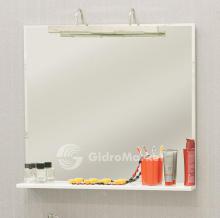 Фото товара Комплект мебели для ванной Sanflor Бэтта 80 с дверцами, белая с зеркальными вставками/Тигода 80 (Сантек)